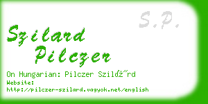 szilard pilczer business card